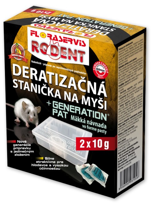 DERATIZAČNÁ STANIČKA pre myši 2*10g