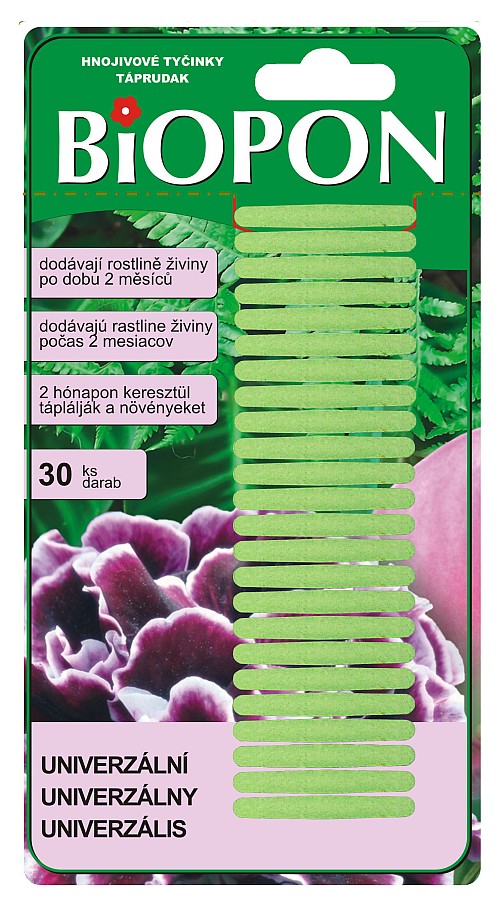 BIOPON hnojivé tyčinky univerzálne 30ks