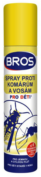 BROS Repelent sprej proti komárom a osám pre deti 90ml